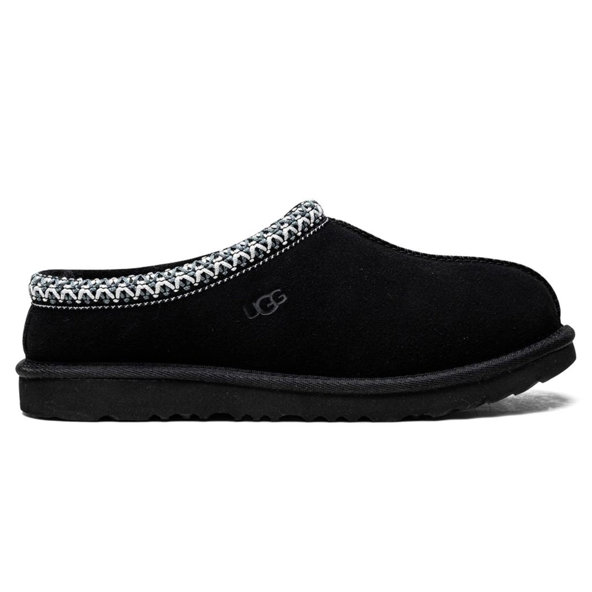 Side view of UGG Tasman II Black Kids Slippers 1019066K-BLK